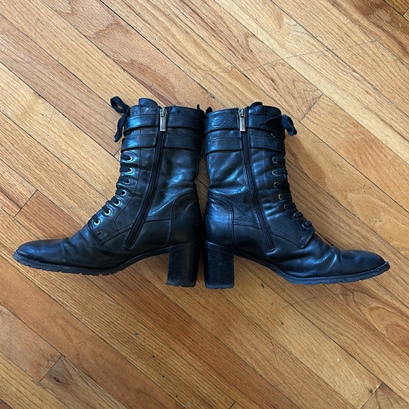 Aquatalia Lace-Up Boots With Side Zipper - Picture 2 of 7